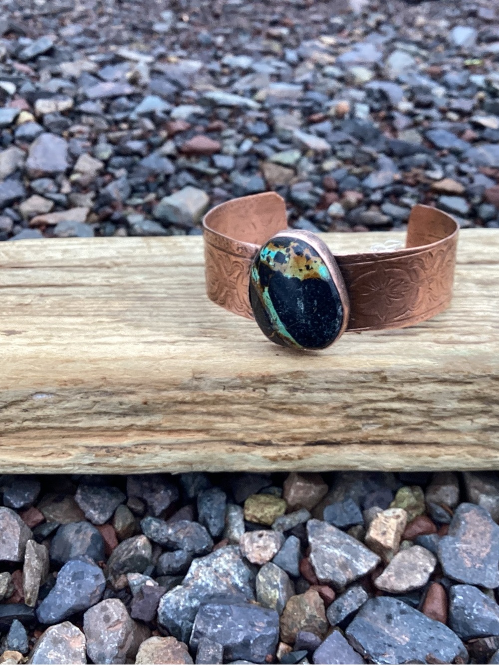 Copper and Turquoise Cuff Bracelet